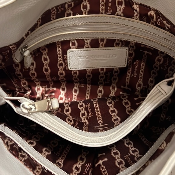 Tiganello Taupe Color Leather Satchel - Picture 8 of 11